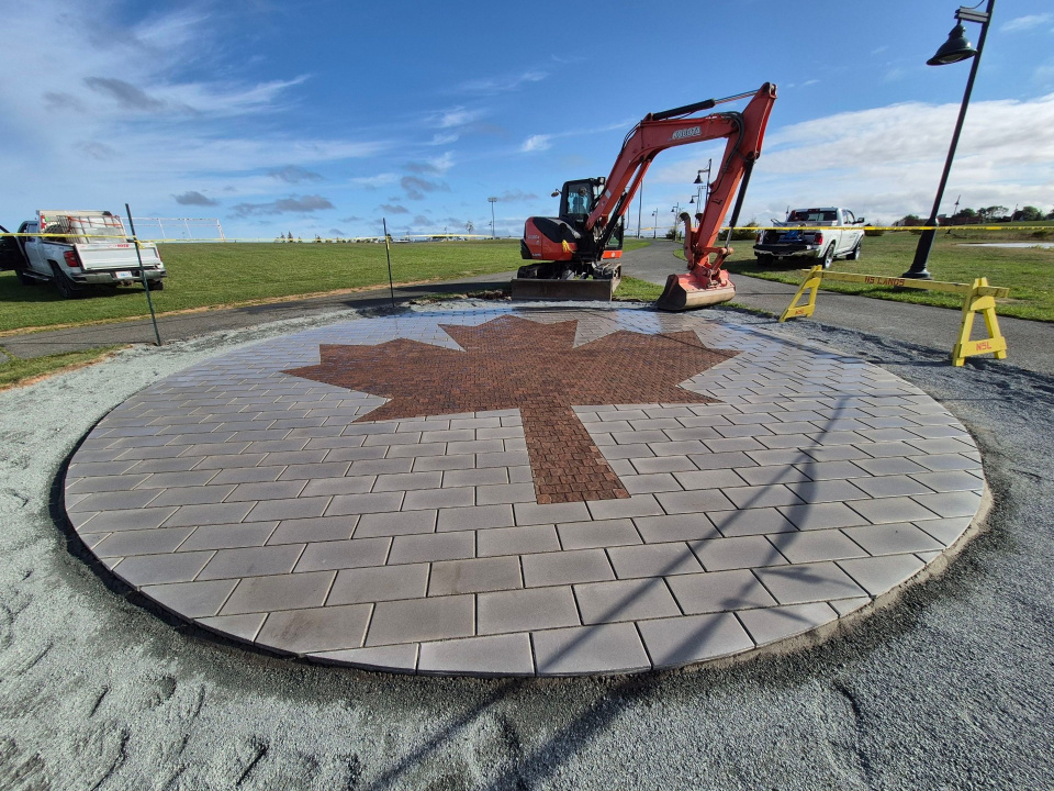 The site of a Royal Canadian Air Force centennial grove in Sydney’s Open Hearth Park being prepared..
