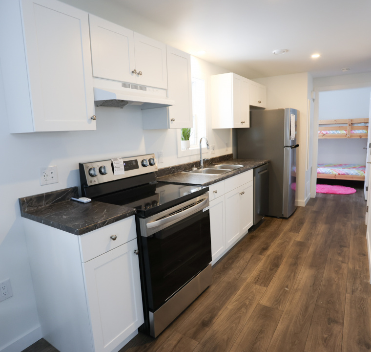 Kitchen in a modular home