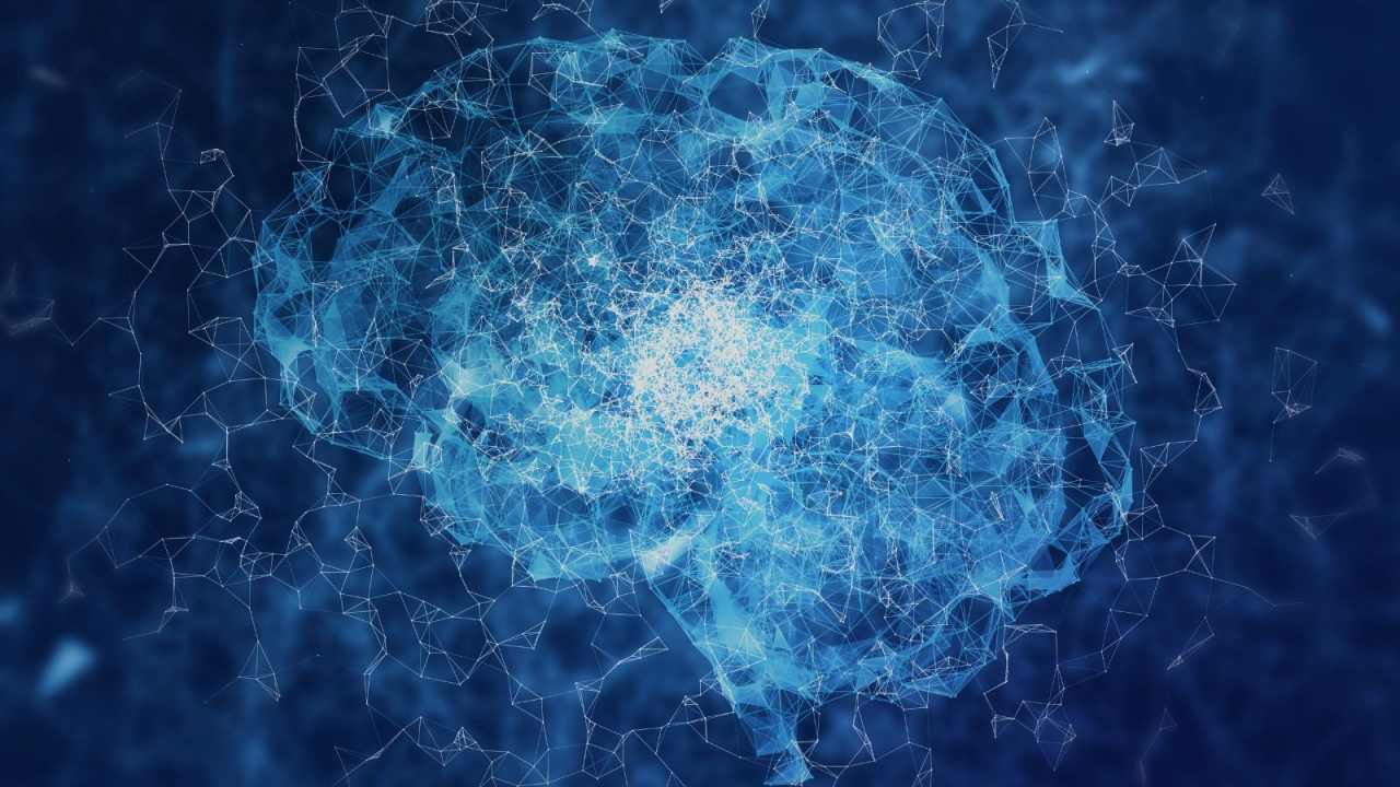 Stylized image of a brain