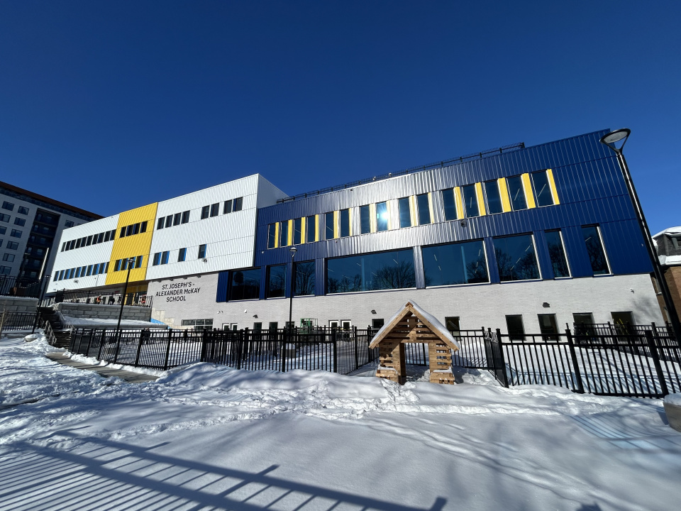 exterior of St. Joseph’s-Alexander McKay Elementary School.