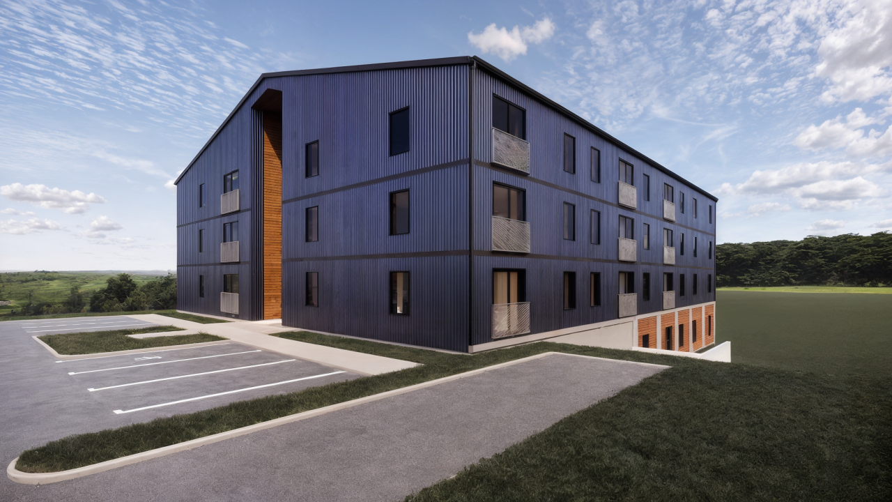 A rendering of public housing planned for Beeches Road in Pictou. 