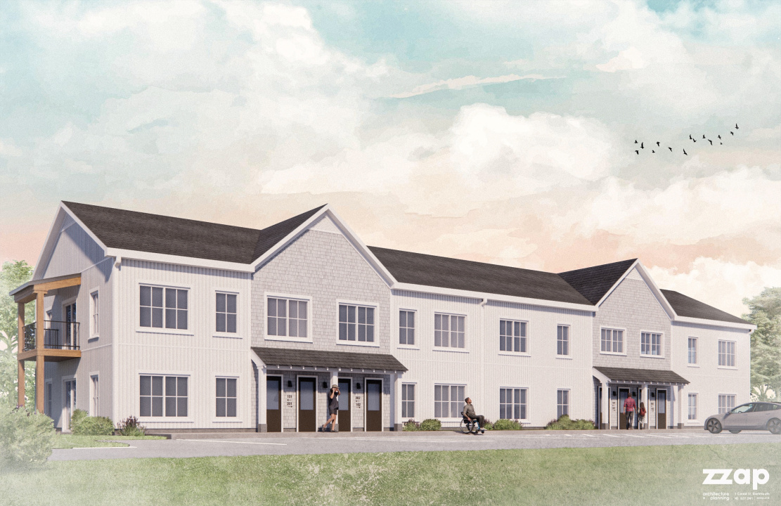 A rendering of the public-housing development. 