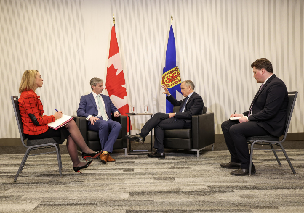 Premier Tim Houston speaks with Prime Minister Mark Carney.