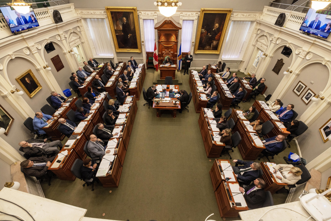 MLAs in the legislative chamber