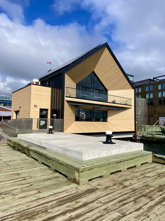 Harbourside view of the new Boat School.