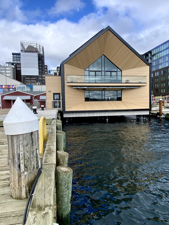 Harbourside view of Boat School.