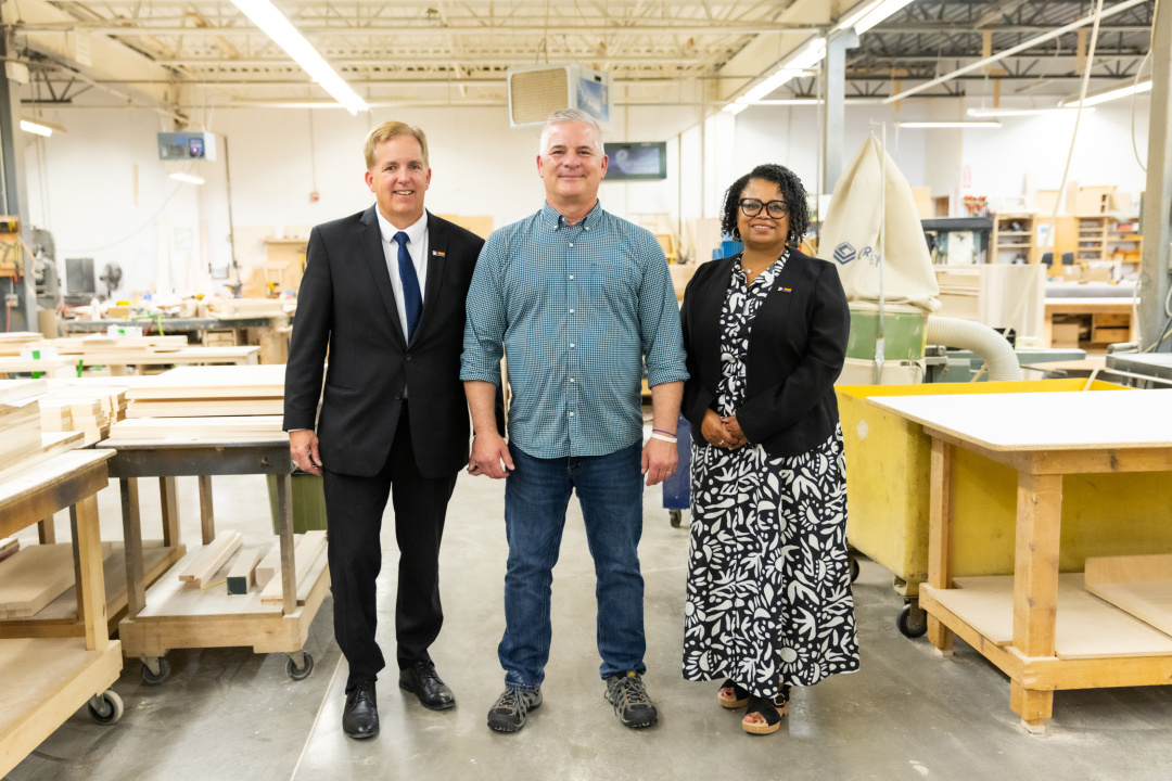  From left, Attorney General and Justice Minister Scott Armstrong, Minister responsible for the Office of Equity and Anti-Racism; Tim Vassallo, Director of Development and Partnerships, LakeCity Works; Tracey Thomas, Deputy Minister, Office of Equity and Anti-Racism 