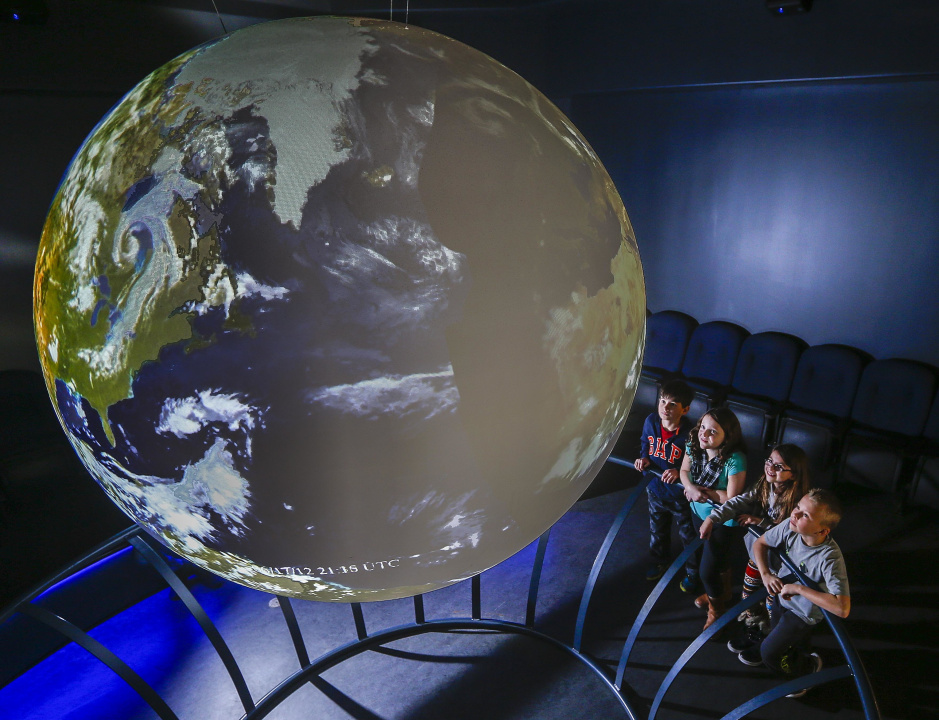 Children visit the Museum of Natural History in Halifax.