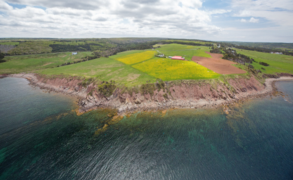 The coastline off Mabou, Cape Breton. 
