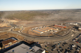 An ariel view looking west above the new Highway 103 12A interchange in Bridgewater.