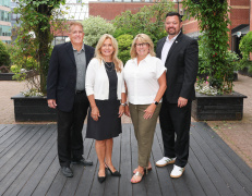 Opportunities and Social Development Minister Armstrong (far left) is joined by (left to right) Hon. Barb Ramsay, Minister of Social Development and Seniors, Prince Edward Island; Hon. Cindy Miles, Minister of Social Development, New Brunswick; and Hon. Jamie Korab, Minister of Families and Affordability, Newfoundland and Labrador. 
