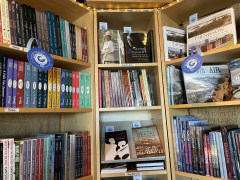 Books on shelves