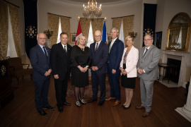 New cabinet ministers with Chief Justice Michael Wood.