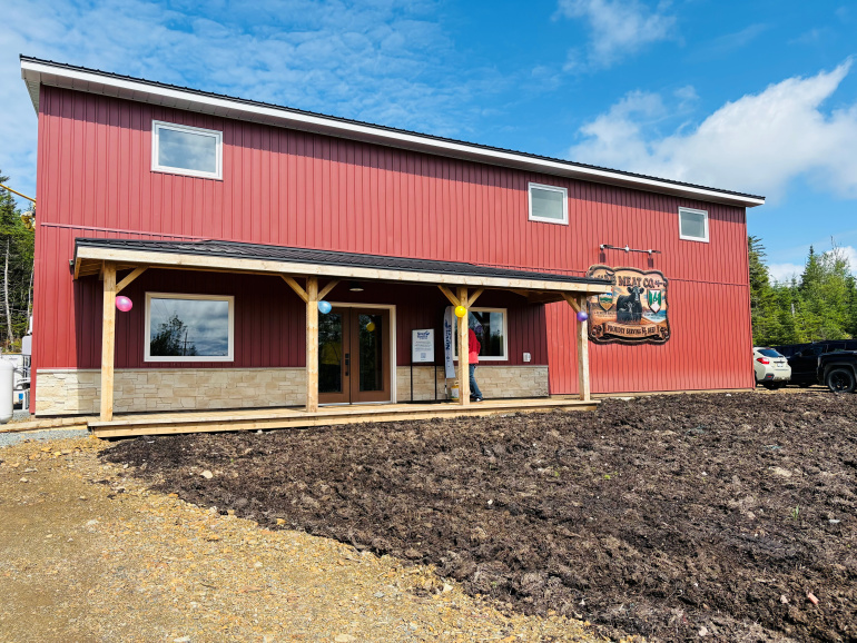 A red building
