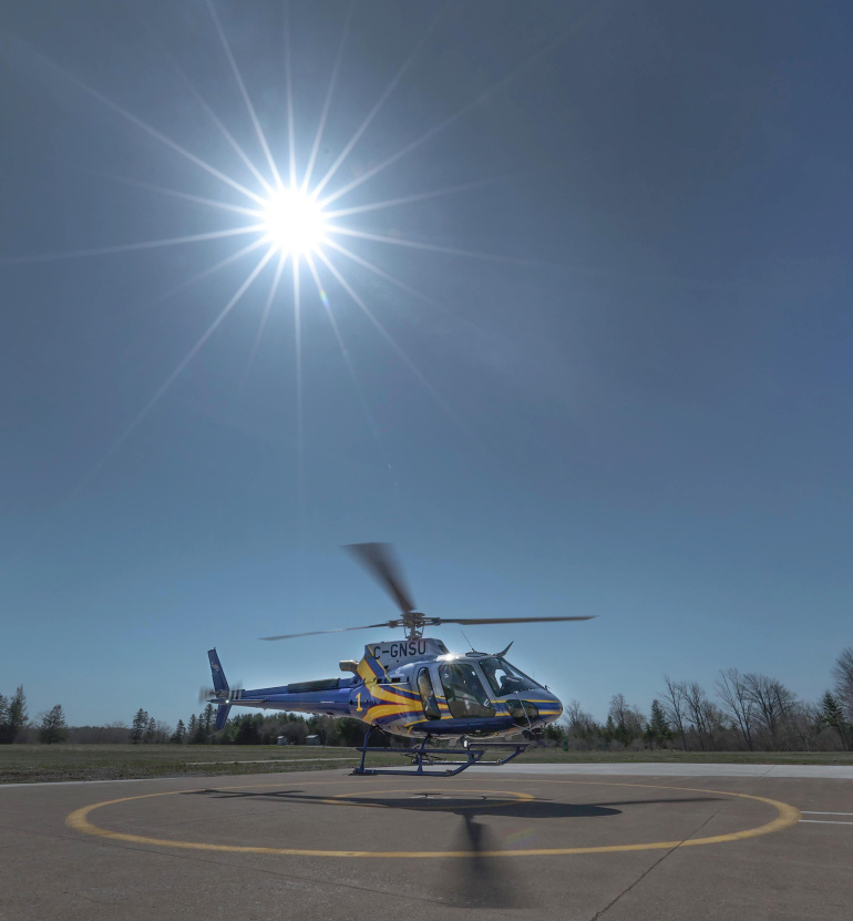 A helicopter