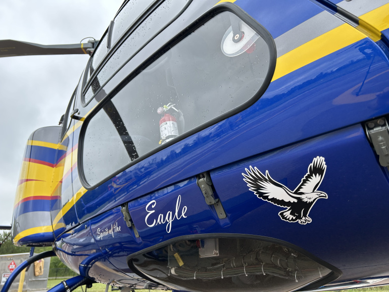 A helicopter 