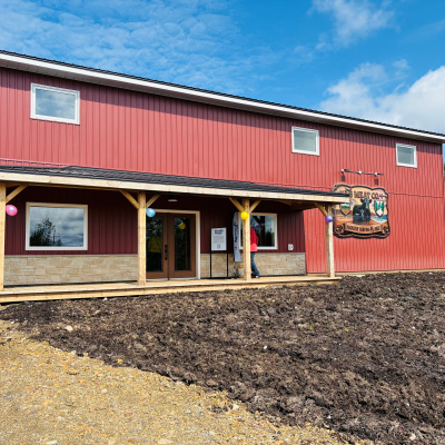 A red building